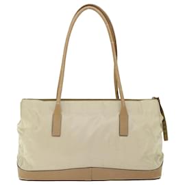 Prada-PRADA Shoulder Bag Nylon Beige Auth bs13402-Beige