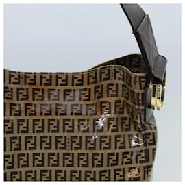 Fendi-FENDI Zucchino Canvas Shoulder Bag Beige Auth yk11646-Beige