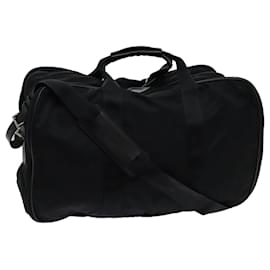 Prada-PRADA Boston Bag Nylon 2way Black Auth bs13144-Black