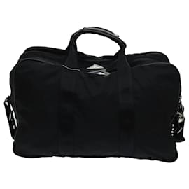 Prada-PRADA Boston Bag Nylon 2way Black Auth bs13144-Black