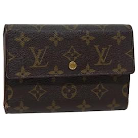 Louis Vuitton-Carteira LOUIS VUITTON Monograma Porte Tresor Etui Papie M61202 Autenticação de LV 70690-Monograma