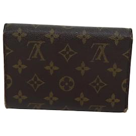 Louis Vuitton-Carteira LOUIS VUITTON Monograma Porte Tresor Etui Papie M61202 Autenticação de LV 70690-Monograma