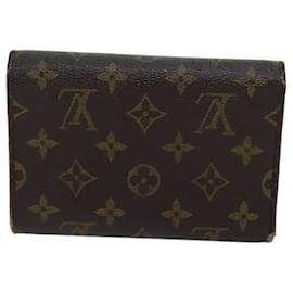 Louis Vuitton-LOUIS VUITTON Monogram Porte Tresor Etui Papie Wallet M61202 LV Auth 70690-Monogram