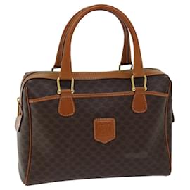 Céline-CELINE Macadam Canvas Hand Bag PVC Brown Auth fm3343-Brown