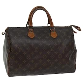 Louis Vuitton-Louis Vuitton Monogram Speedy 35 Hand Bag M41524 LV Auth ar11624b-Monogram