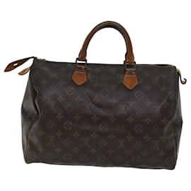 Louis Vuitton-Louis Vuitton Monogram Speedy 35 Hand Bag M41524 LV Auth ar11624b-Monogram