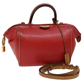 Louis Vuitton-Bolsa de mão Epi Dog BB LOUIS VUITTON 2maneira Vermelho Coklico M93249 Autenticação de LV 70439-Vermelho,Outro