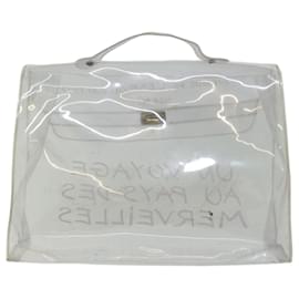 Hermès-HERMES Vinyl Kelly Hand Bag Vinyl Clear Auth 70652-Other