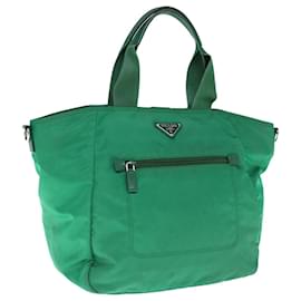 Prada-Prada Hand Bag Nylon 2Way Green Auth 63191-Green