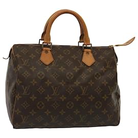 Louis Vuitton-Louis Vuitton Monogram Speedy 30 Bolso de mano M41526 LV Auth 72476-Monograma