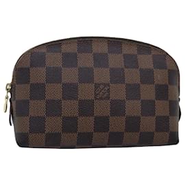 Louis Vuitton-LOUIS VUITTON Damier Ebene Pochette Cosmetic PM Pouch N47516 Auth LV 71944-Autre