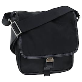 Prada-PRADA Shoulder Bag Nylon Black Auth am6294-Black