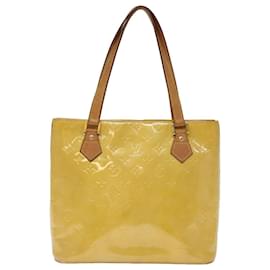 Louis Vuitton-Bolso de mano Vernis Houston con monograma de LOUIS VUITTON Beige M91004 LV Auth 75190-Beige