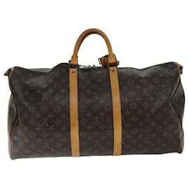 Louis Vuitton-Louis Vuitton Monogram Keepall Bandouliere 55 Boston Bag M41414 LV Auth 75092-Monogram