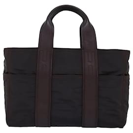 Hermès-HERMES Acape Luco PM Hand Bag Nylon Brown Auth bs14449-Brown