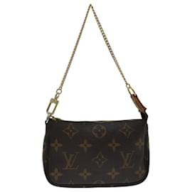 Louis Vuitton-LOUIS VUITTON Monogram Mini Pochette Accessoires Pouch M58009 LV Auth 68319-Monogram