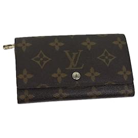 Louis Vuitton-LOUIS VUITTON Monogram Porte Monnaie Billets Tresor Wallet M61730 LV Auth 70058-Monogram