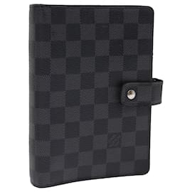 Louis Vuitton-LOUIS VUITTON Damier Graphite Agenda MM Day Planner Cover R20242 LV Auth hk1284-Other