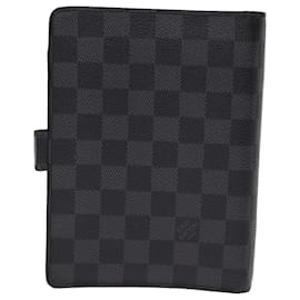 Louis Vuitton-LOUIS VUITTON Damier Graphite Agenda MM Day Planner Cover R20242 LV Auth hk1284-Other