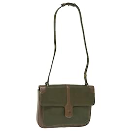 Givenchy-GIVENCHY Shoulder Bag Leather Green Auth bs14601-Green