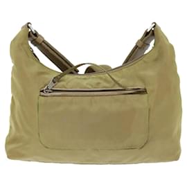 Prada-PRADA Shoulder Bag Nylon Beige Auth 75331-Beige