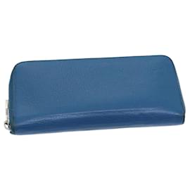 Louis Vuitton-LOUIS VUITTON Suhari Zippy Wallet Long Wallet Leather Blue LV Auth 75512-Blue