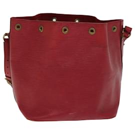 Louis Vuitton-LOUIS VUITTON Epi Petit Noe Shoulder Bag Red M44107 LV Auth 73920-Red
