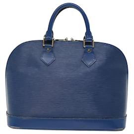 Louis Vuitton-LOUIS VUITTON Bolso de Mano Epi Alma Toledo Azul M52145 LV Auth 75187-Azul