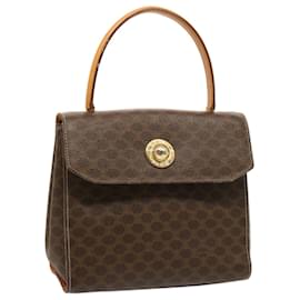 Céline-CELINE Macadam Canvas Hand Bag PVC Brown Auth 75566-Brown