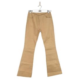 Jitrois Calça de couro Dourado