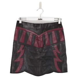 Roberto Cavalli Lederrock Mini Schwarz