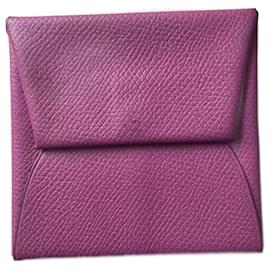 Hermès-Bastia Hermès purple mauve wallet-Purple