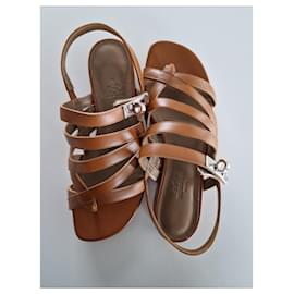 Hermès-Navy sandals-Other