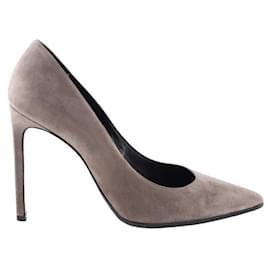 Saint Laurent-Suede heels-Grey