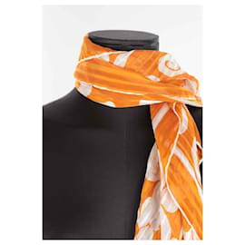 Saint Laurent-Silk stole-Orange