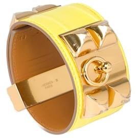 Hermès HERMES Jewelry Collare per cani in coccodrillo giallo - 101923 Giallo