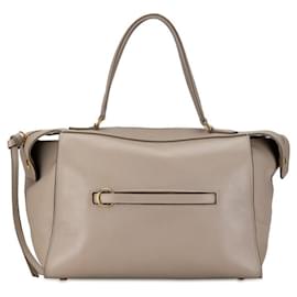 Céline-Celine Smooth Leather Ring Small Light Taupe Handbag 176203 in Very Good Condition-Other