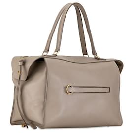 Céline-Celine Smooth Leather Ring Small Light Taupe Handbag 176203 in Very Good Condition-Other