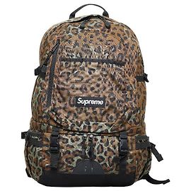 & Other Stories Supreme GUIDE28 Leopard Nylon Backpack Brown Moss Green in Very Good Condition Brown