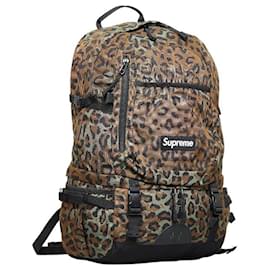 & Other Stories-Sac à dos en nylon Leopard Supreme GUIDE28 marron vert mousse en très bon état-Marron