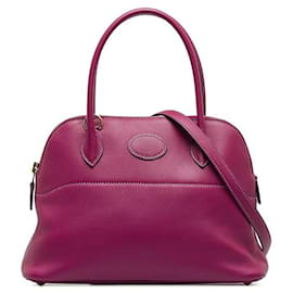 Hermès-Sac à main Hermes Bolide 27 en Swift Violet en excellent état-Violet