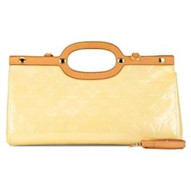 Louis Vuitton-Borsa a mano in pelle verniciata Louis Vuitton Roxbury Drive M91374 in buone condizioni-Giallo