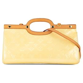 Louis Vuitton-Borsa a mano in pelle verniciata Louis Vuitton Roxbury Drive M91374 in buone condizioni-Giallo