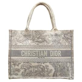 Dior-Dior Medium Toile de Jouy Book Tote Canvas Tote Bag in Good condition-Other