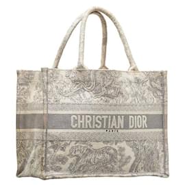 Dior-Dior Medium Toile de Jouy Book Tote Canvas Tote Bag in Good condition-Other