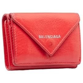 Balenciaga-Balenciaga Papier Trifold Wallet  Leather Short Wallet 391446 in good condition-Other