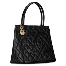 Chanel-Chanel CC Caviar Medallion Tote Leather Tote Bag in Good condition-Other