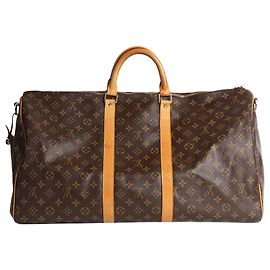 Louis Vuitton brown 2005 Monogram Keepall 55 bag Brown