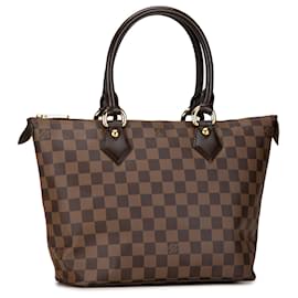 Louis Vuitton-Louis Vuitton Brown Damier Ebene Saleya PM-Castaño