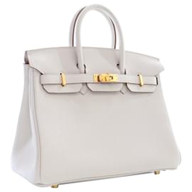 Hermès-Hermès White Togo Birkin Retourne 25-White,Other